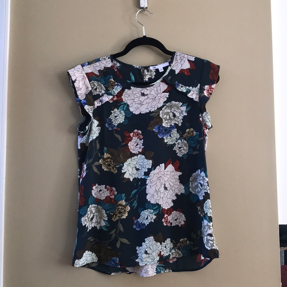 Floral Cap Sleeve Blouse